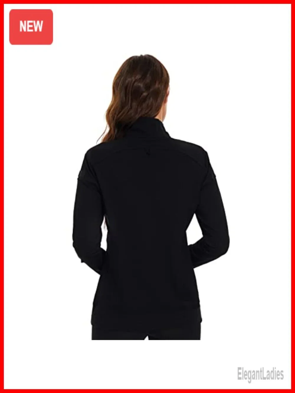 Women's Scrub Jacket Zip Front Fitted Warm-up Long Sleeve Stretch